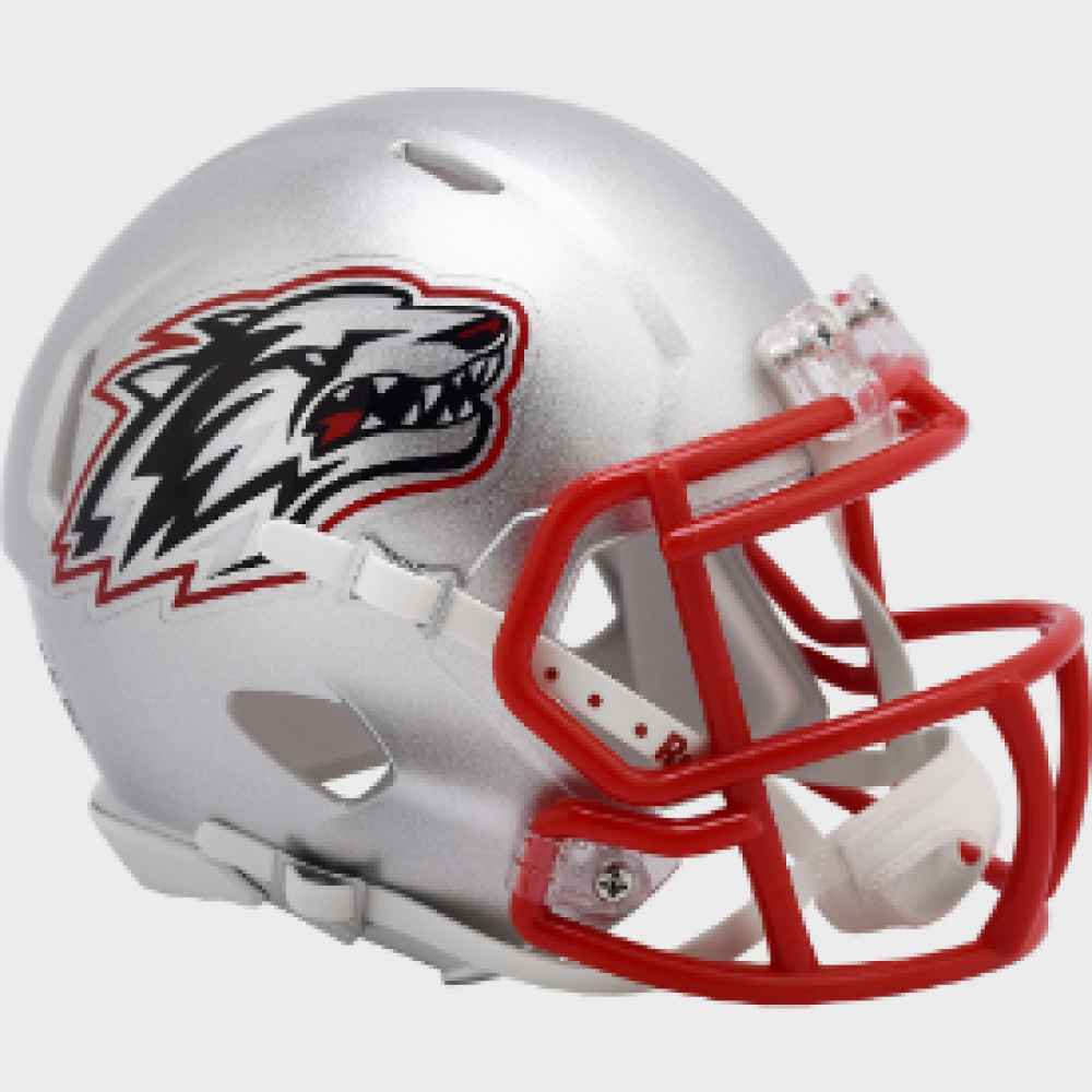 New Mexico Lobos Silver Riddell Mini Speed Helmet New 2023