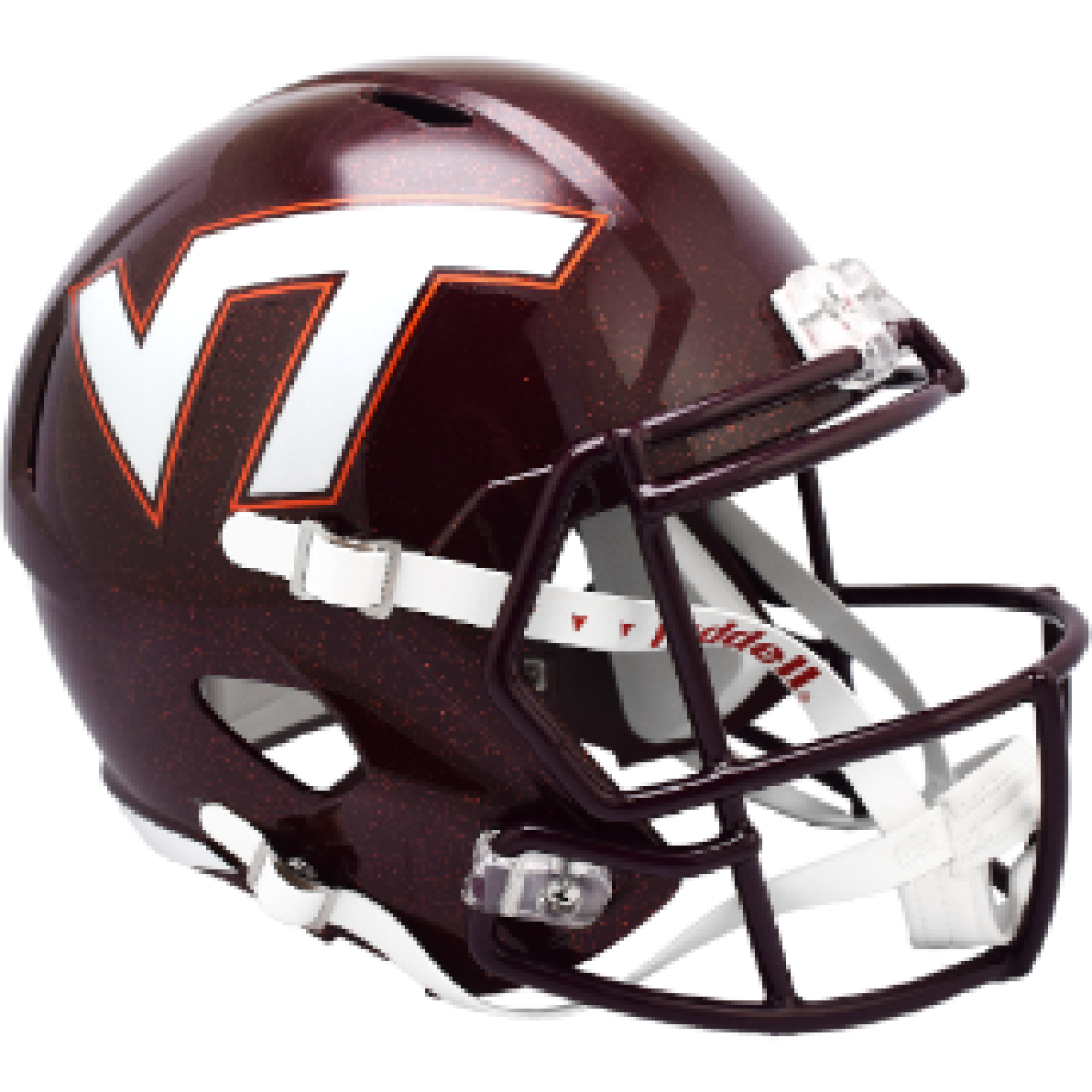 Virginia Tech Hokies Maroon Riddell Full Size Replica Speed Helmet New 2024