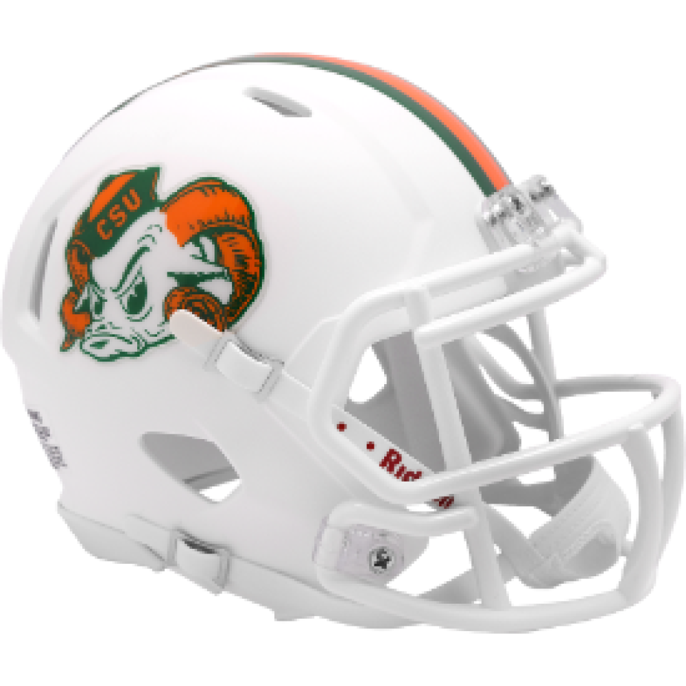 Colorado St Rams Ramhead White Riddell Mini Speed Helmet New 2024