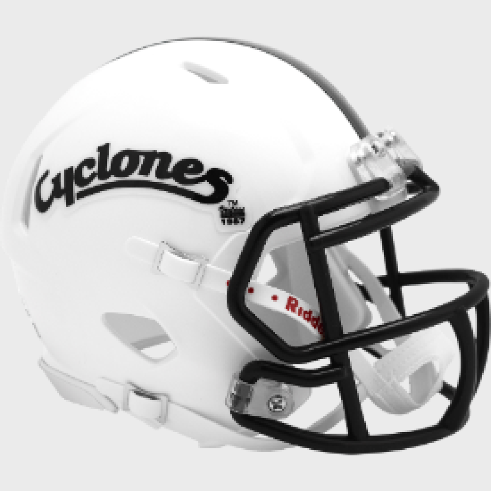 Iowa St Cyclones Script White Shell Riddell Mini Speed Helmet New 2025