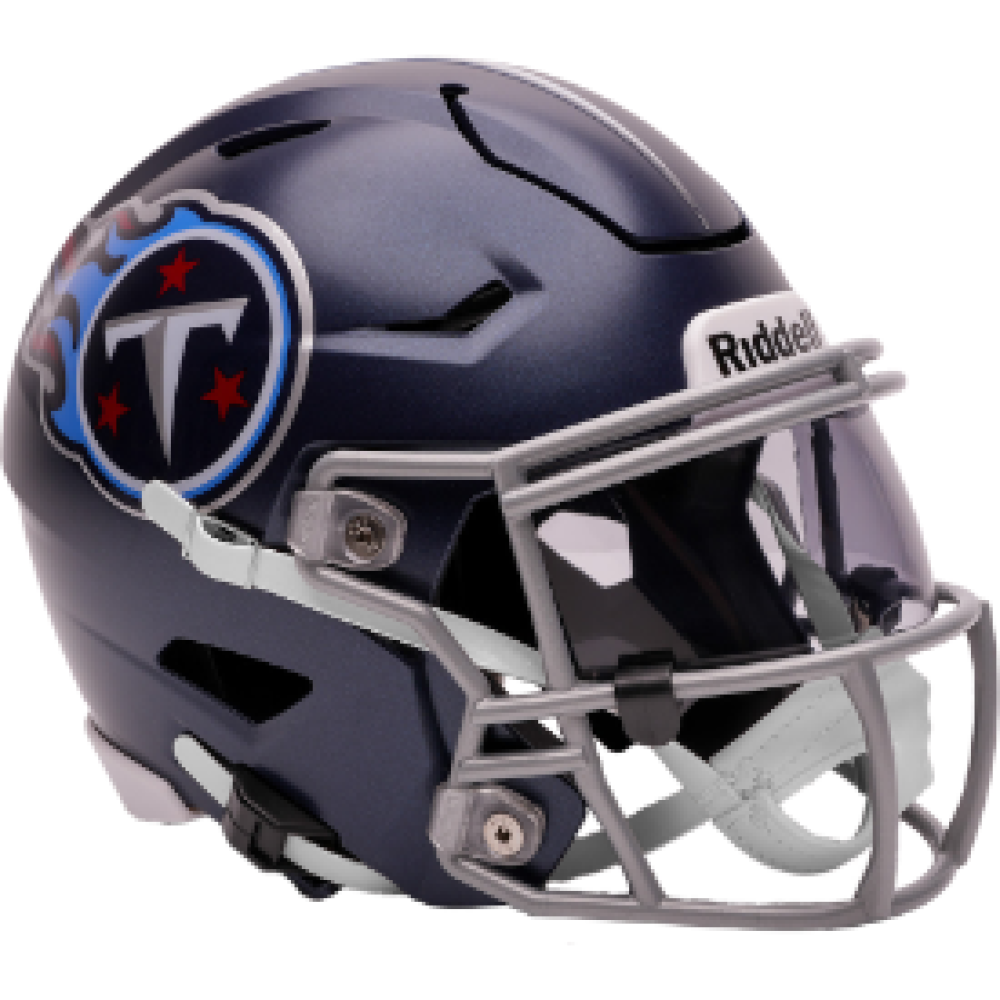 Tennessee Titans 2018-2025 Throwback Riddell Midi Size SpeedFlex Helmet Satin Navy Metallic New 2025