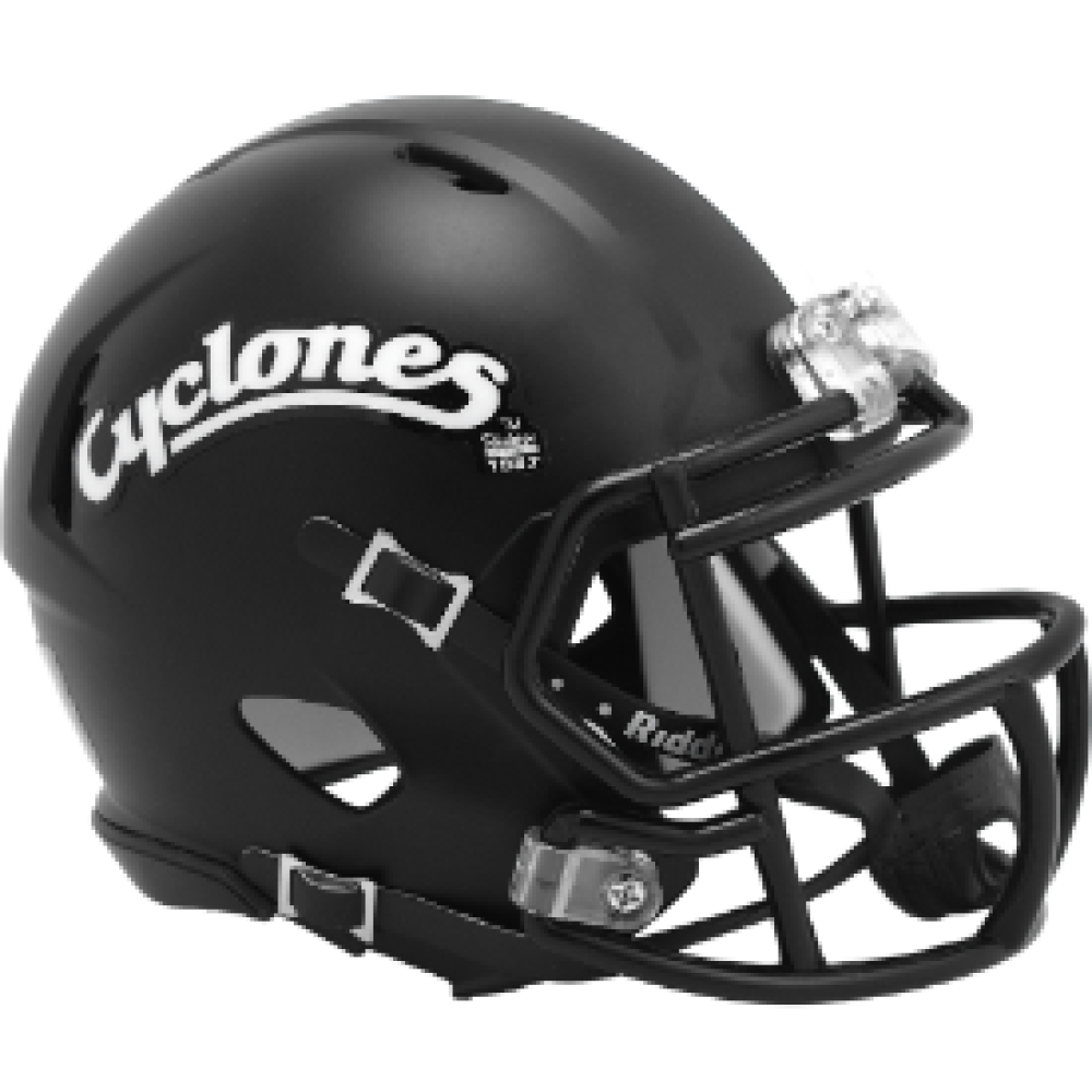 Iowa St Cyclones Script Black Shell Riddell Mini Speed Helmet New 2025