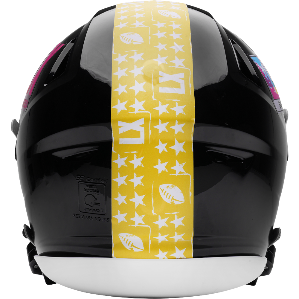 Limited Edition NFL Super Bowl 60 Riddell Full Size Authentic SpeedFlex Helmet Black Shell New 2026