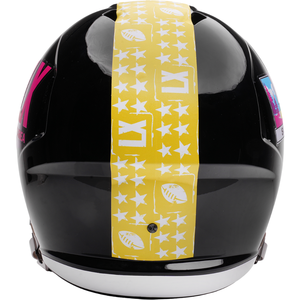 Limited Edition NFL Super Bowl 60 Riddell Full Size Replica Speed Helmet Black Shell New 2026