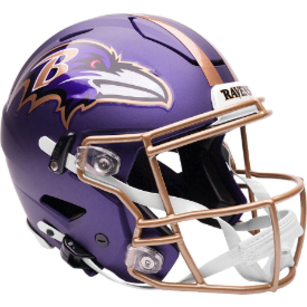 Baltimore Ravens On-Field Alternate Riddell Full Size Authentic SpeedFlex Helmet Purple Rising Flat Purple Metallic Shell New 2026