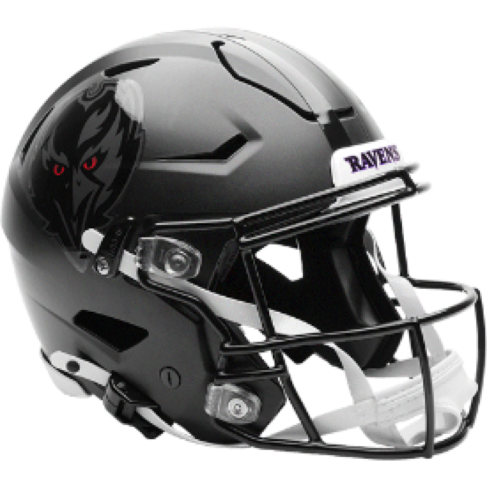Baltimore Ravens On-Field Alternate Riddell Full Size Authentic SpeedFlex Helmet Darkness Flat Black Crystal Shell New 2026