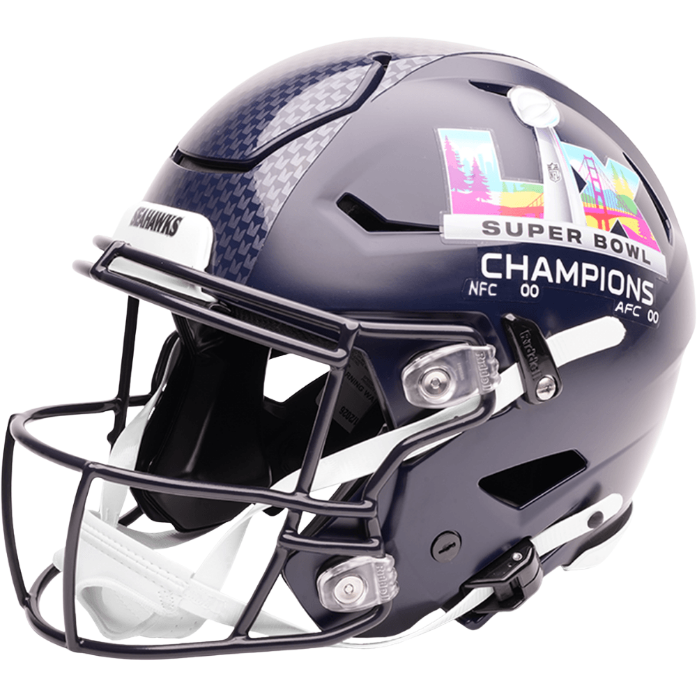 Limited Edition Seattle Seahawks NFL Super Bowl 60 Champions Riddell Full Size Authentic SpeedFlex Helmet New 2026