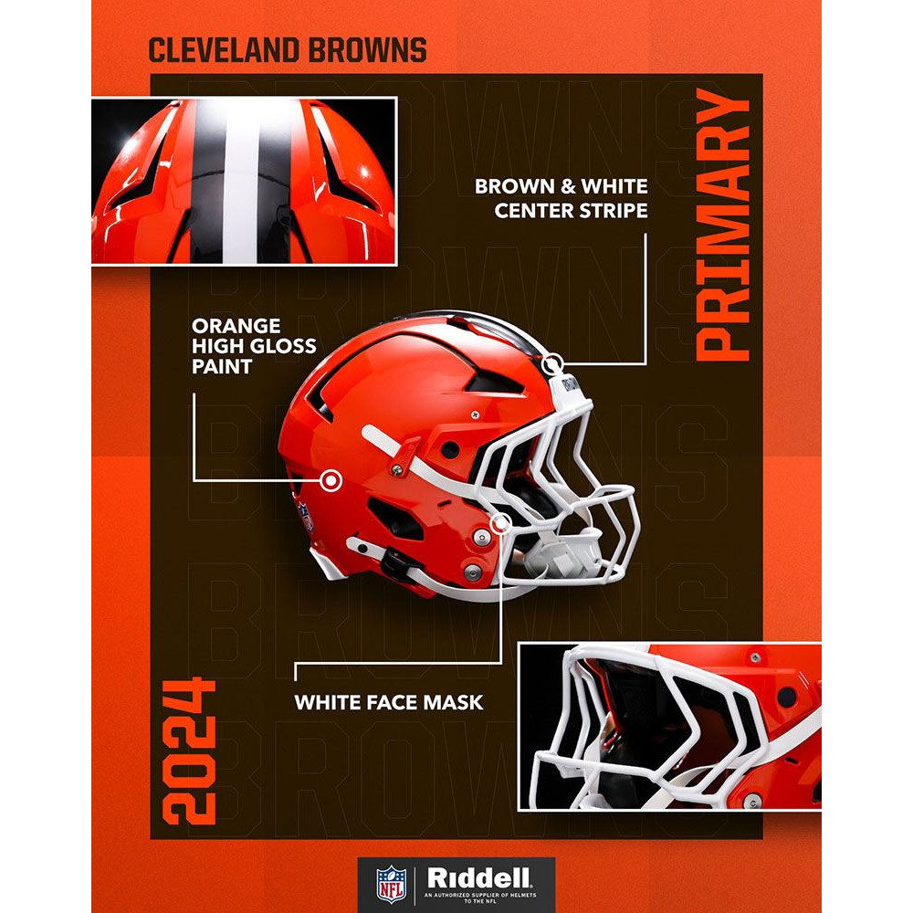 Cleveland Browns Riddell Mini Speed Helmet New 2024 Primary