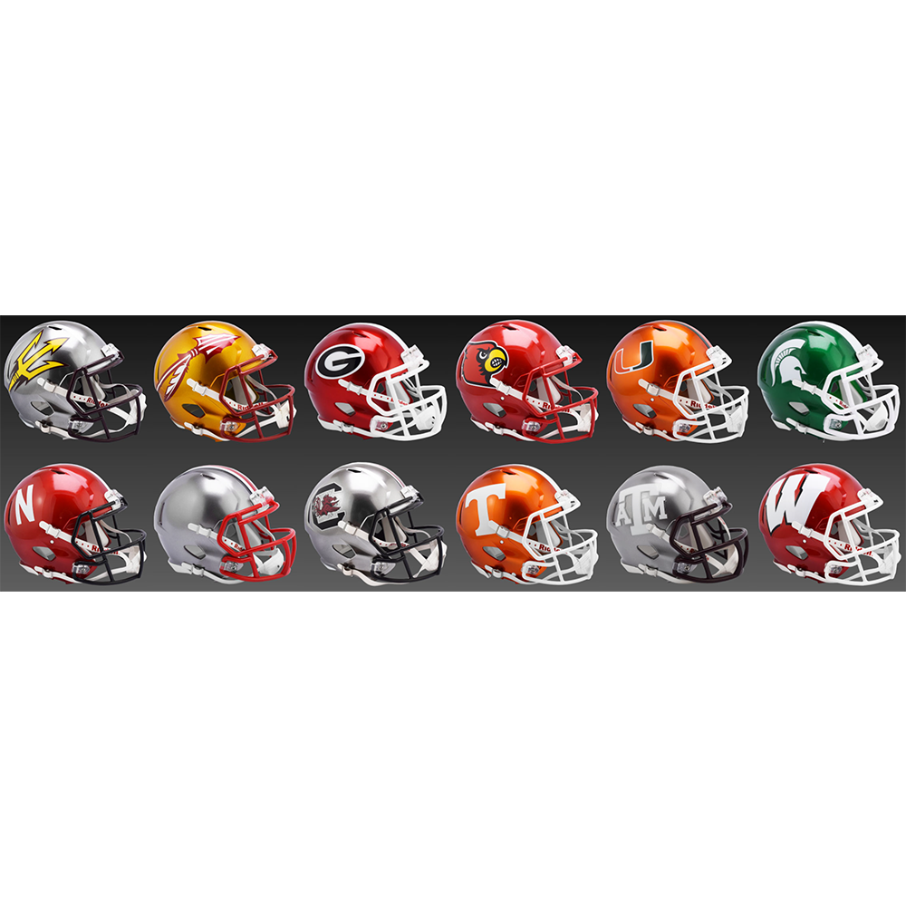 Limited Edition College Flash 2021 Riddell Full Size Authentic Speed Helmets