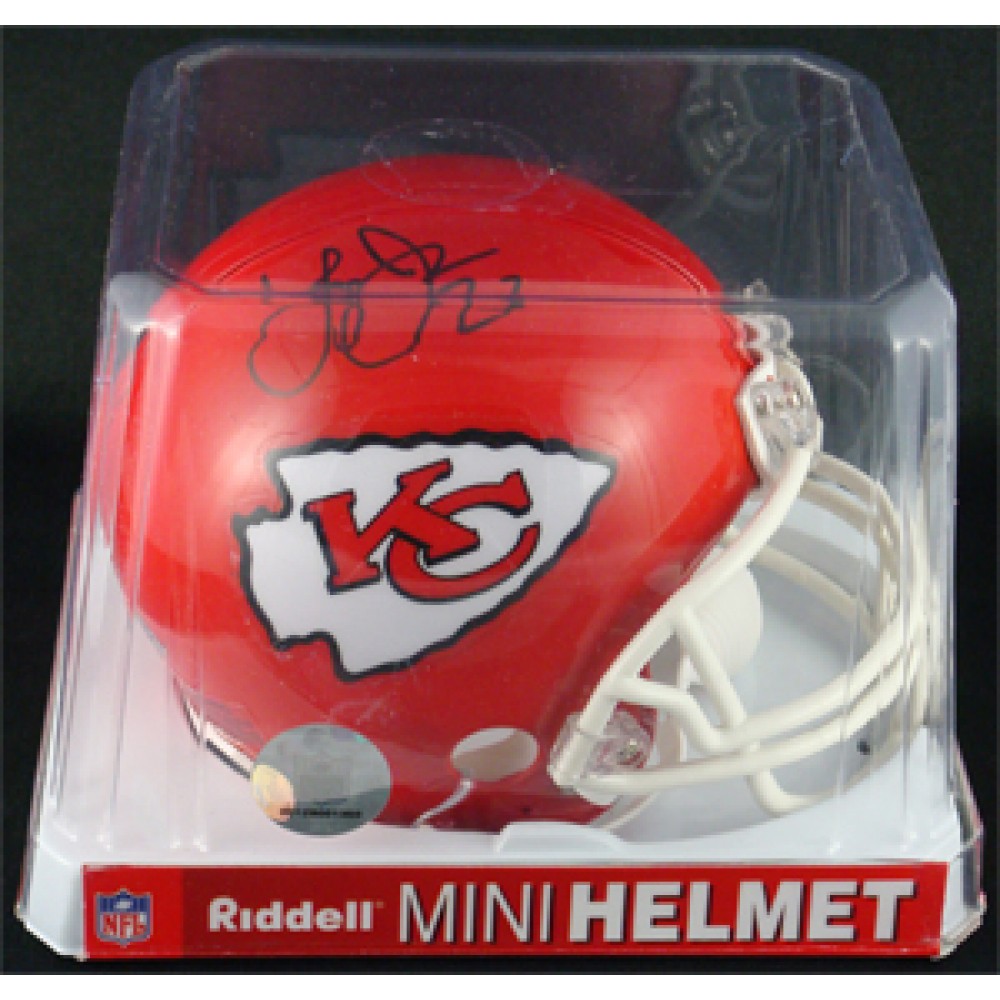 Larry Johnson Autographed Kansas City Chiefs Replica Mini Helmet