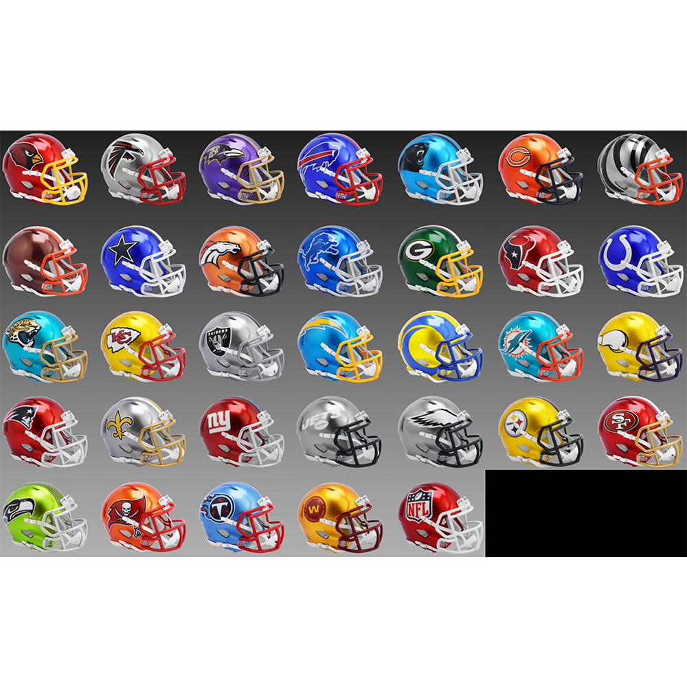 Limited Edition NFL Flash 2021 Riddell Mini Speed Helmets
