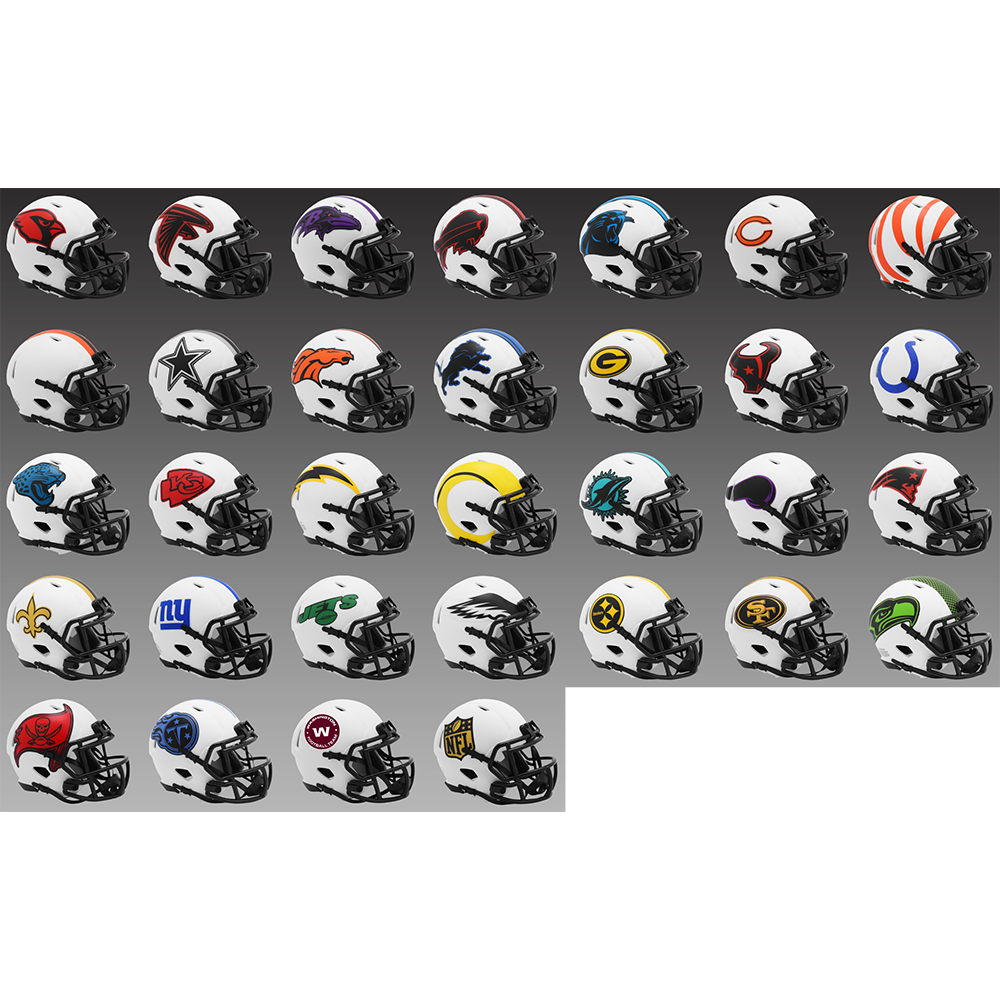 Limited Edition NFL Lunar 2021 Riddell Full Size Replica Speed Helmets