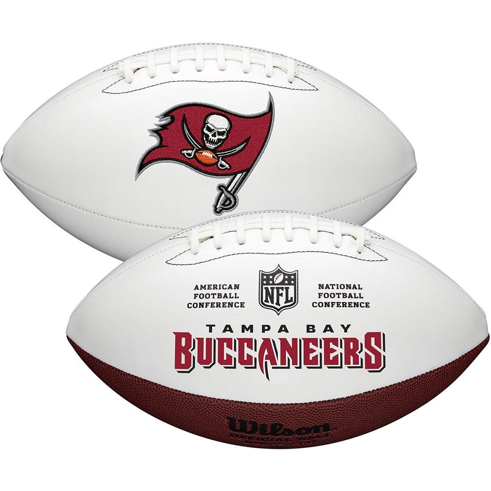 Tampa Bay Buccaneers White Wilson Official Size Autograph Series Signature Football