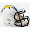 San Diego (Los Angeles) Chargers 2007-2018 Throwback Riddell Mini Speed Helmet White Shell with Black Facemask