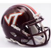 Riddell NCAA Virginia Tech Hokies Center Stripes Speed Mini Football Helmet