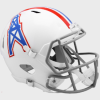 Houston Oilers (Tennessee Titans) 1975-1980 Throwback Riddell Full Size Replica Speed Helmet White Shell with Light Gray Facemask