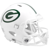 Green Bay Packers On-Field Alternate Riddell Full Size Authentic Speed Helmet Winter Warning White with Gold Flake Painted Shell with White Facemask New 2024