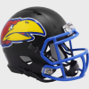 Kansas Jayhawks Black Riddell Mini Speed Helmet New 2023