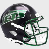 New York Jets On-Field Alternate Riddell Full Size Authentic Speed Helmet Black Shell with Green Facemask New 2024