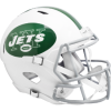 New York Jets On-Field Alternate Riddell Full Size Replica Speed Helmet ​​Classic White Metallic Painted Shell with Light Gray Facemask New 2024