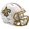 New Orleans Saints On-Field Alternate Riddell Full Size Authentic SpeedFlex Helmet White Shell with Gold Flakes and Gold Facemask New 2025