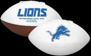 Detroit Lions White Rawlings Official Size Signature Series Autograph Football