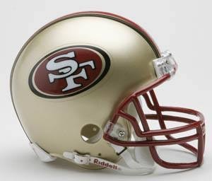 San Francisco 49ers 1996-2008 Throwback Replica Mini Helmet