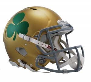 Notre Dame Fighting Irish Shamrock Riddell Full Size Authentic Speed Helmet