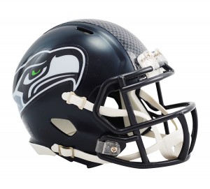 Riddell NFL Seattle Seahawks Matte Navy Revolution Speed Mini Helmet