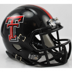Riddell NCAA Texas Tech Red Raiders Chrome Logo Speed Mini Football Helmet