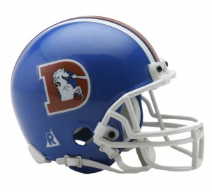 Denver Broncos 1975-1996 Throwback Replica Mini Helmet