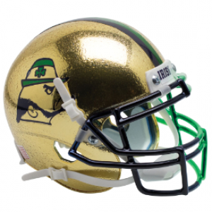 Notre Dame Fighting Irish 2015 Textured with Leprechaun Boston Schutt Mini XP Authentic Helmet