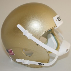 Schutt Metallic Vegas Gold Blank Customizable XP Authentic Mini Football Helmet Shell