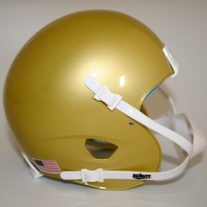 Schutt Metallic Light Gold Blank Customizable XP Authentic Mini Football Helmet Shell