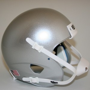 Schutt Metallic Silver Blank Customizable XP Authentic Mini Football Helmet Shell