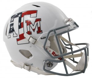 Texas A&M Aggies Stars & Stripes Authentic Revolution Speed Full Size Helmet NEW 2013