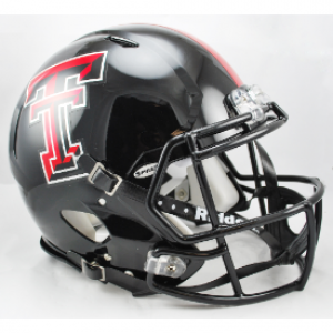 Riddell NCAA Texas Tech Red Raiders Chrome Decal Revolution Speed Authentic Full Size Helmet