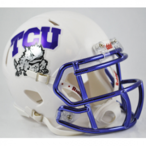 Riddell NCAA TCU Horned Frogs Chrome Decal Revolution Speed Mini Helmet