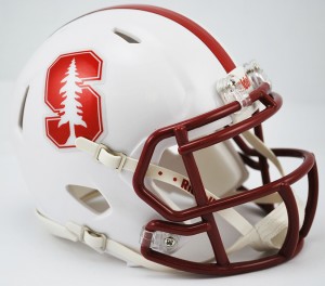 Stanford Cardinal Chrome Decal Revolution Speed Mini Helmet