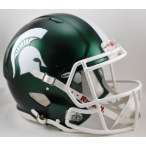 Riddell NCAA Michigan St Spartans Satin Green Revolution Speed Authentic Full Size Helmet