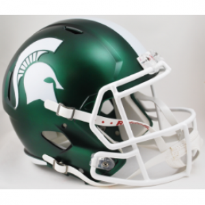 Riddell NCAA Michigan St Spartans Satin Green Revolution Speed Replica Full Size Helmet