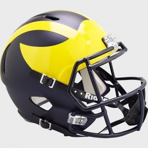 Michigan Wolverines 2020 Matte Riddell Full Size Replica Speed Helmet