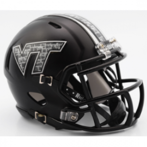 Riddell NCAA Virginia Tech Hokies Matte Black Revolution Speed Mini Helmet