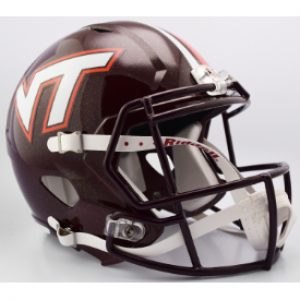 Riddell NCAA Virginia Tech Hokies Center Stripes Replica Speed Full Size Football Helmet