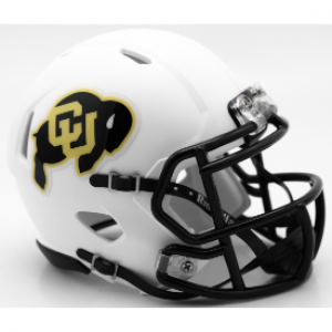 Riddell NCAA Colorado Buffaloes Matte White Speed Mini Football Helmet
