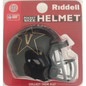 Riddell NCAA Vanderbilt Commodores Black Speed Pocket Size Football Helmet