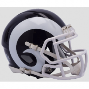 Los Angeles Rams 2017-2019 Throwback White Horn Riddell Mini Speed Helmet