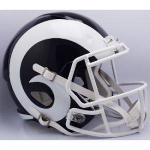 Los Angeles Rams 2017-2019 Throwback White Horn Riddell Full Size Replica Speed Helmet