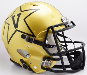 Riddell NCAA Vanderbilt Commodores 2018 Gold Authentic Speed Full Size Football Helmet
