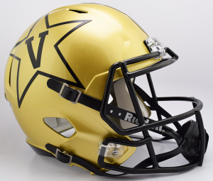 Riddell NCAA Vanderbilt Commodores 2018 Gold Replica Speed Full Size Football Helmet